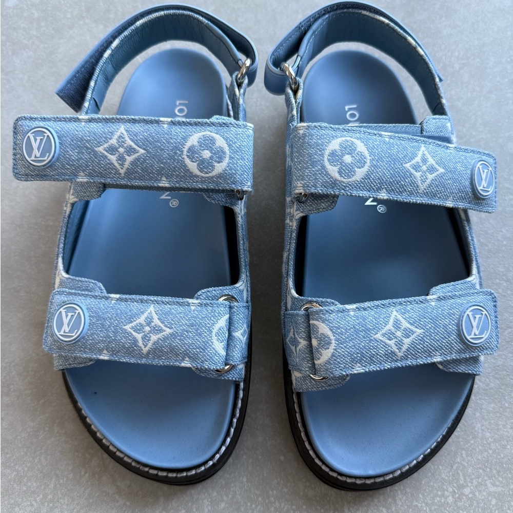 Louis Vuitton Monogram Denim Paseo Flat Comfort Sandal